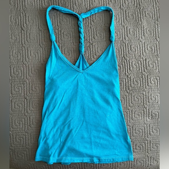 Gilly Hicks Tops - Gilly Hicks Turquoise Tank Top with Braided Straps
